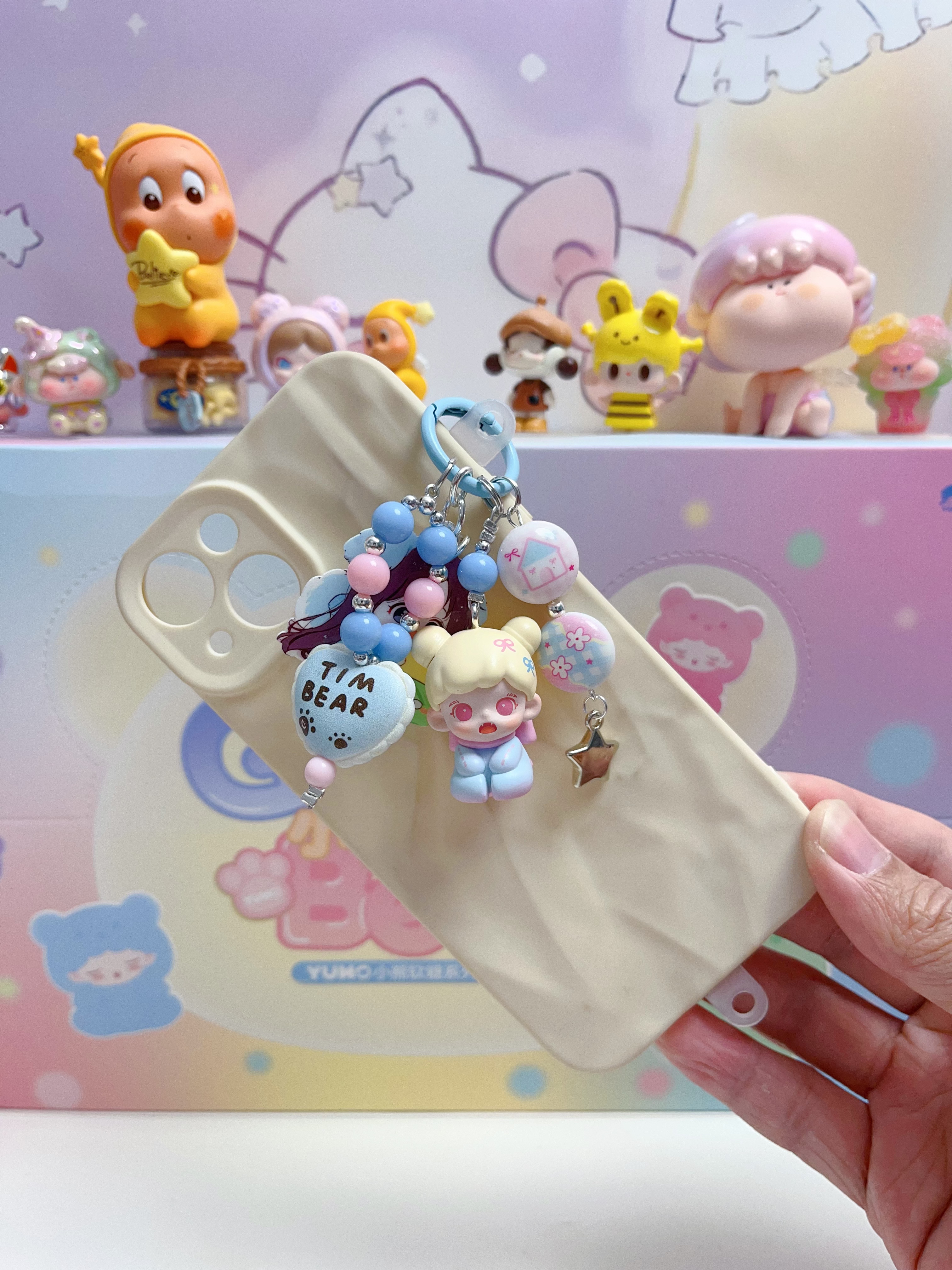 【1号链接】正版萌粒diy可爱滴溜款创意少女手机链手工包挂钥匙扣