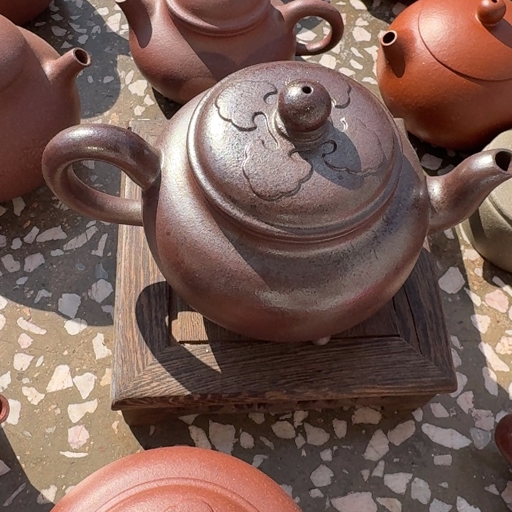 紫砂茶壶紫泥柴烧大彬如意240cc