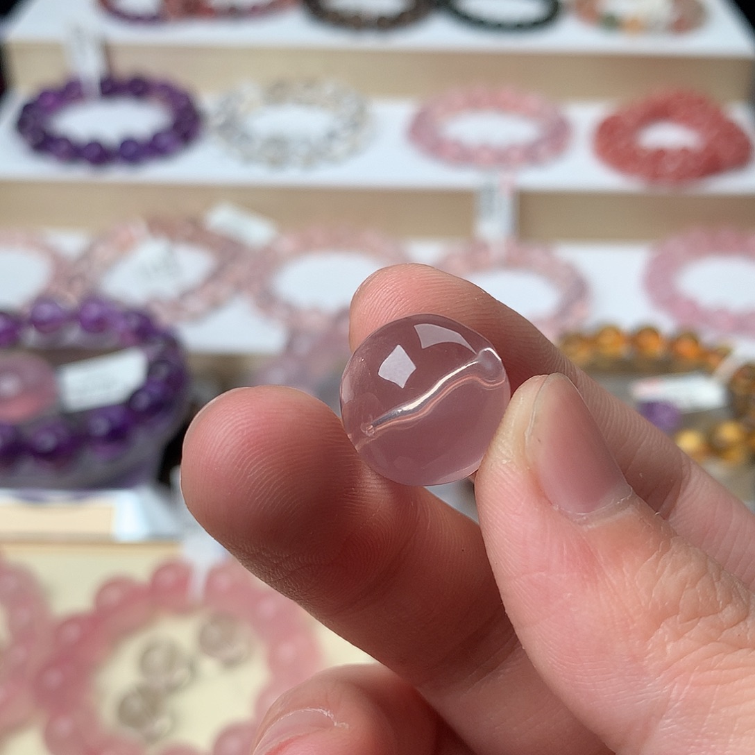 水晶手串未镶嵌✨*新粉水晶