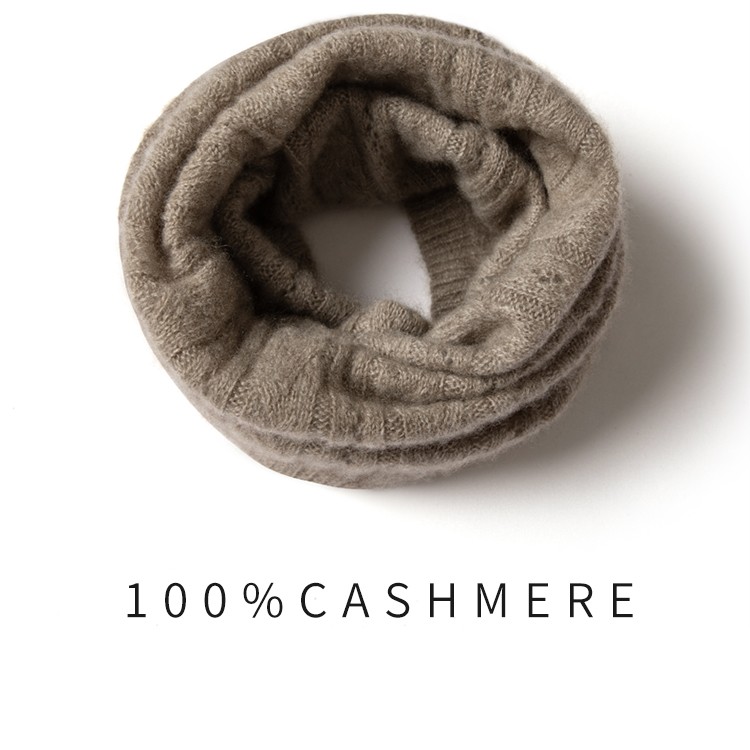 秋冬季新款脖套100纯山羊绒围巾男女护颈椎软糯保暖冬天针织围脖