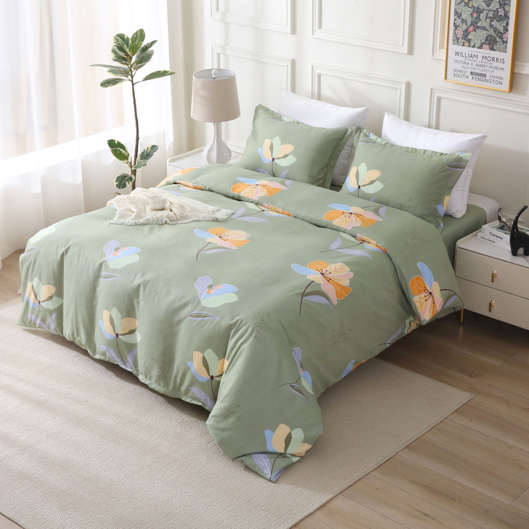 夏季新款加密加厚水洗斜纹面料被罩【浪漫春天被罩】2m*2.3m（±5cm）