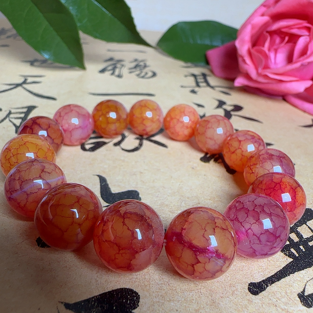 5-正品玉石血石斛1.4手串（多样性发货发一条）