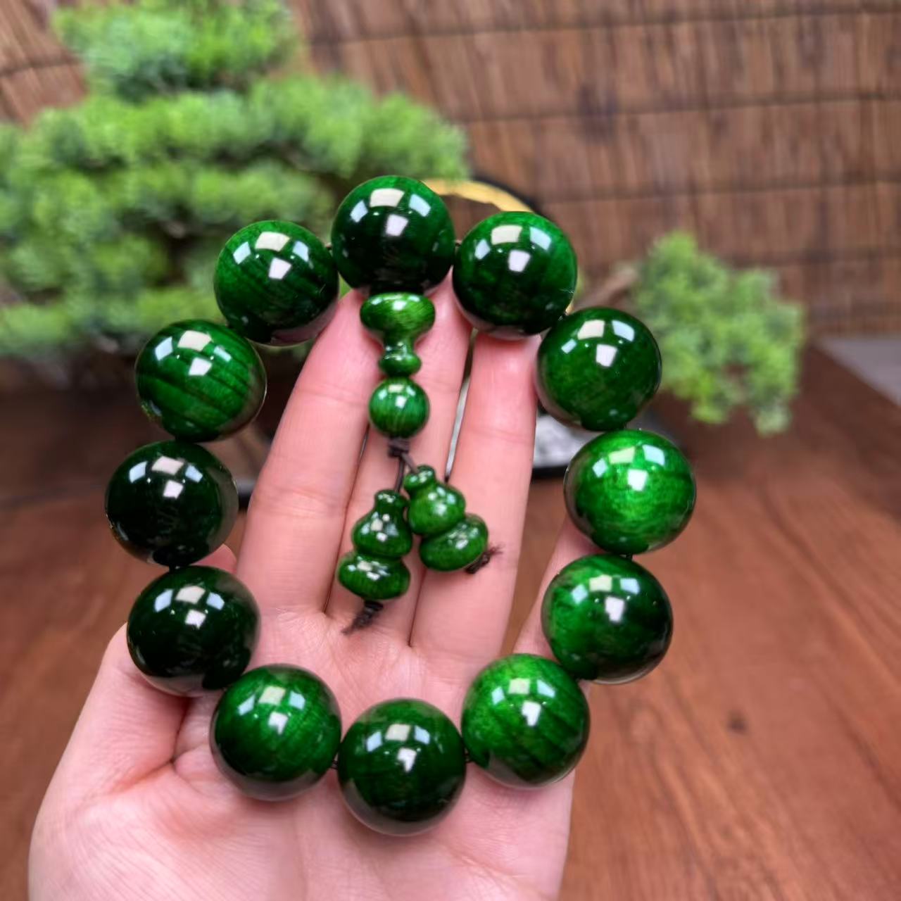 2.0水墨丹青琥珀木手串