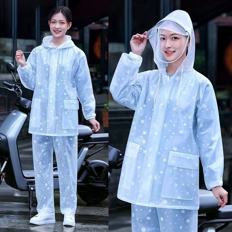 男女雨衣雨裤加厚防水成人分体式户外骑行采茶漂流电车防暴雨雨衣