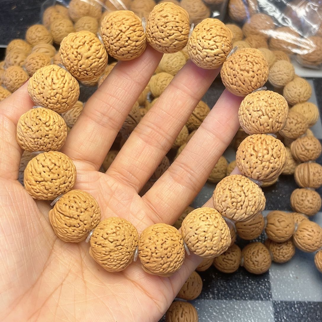 桃核手串19龙鳞凤尾手串