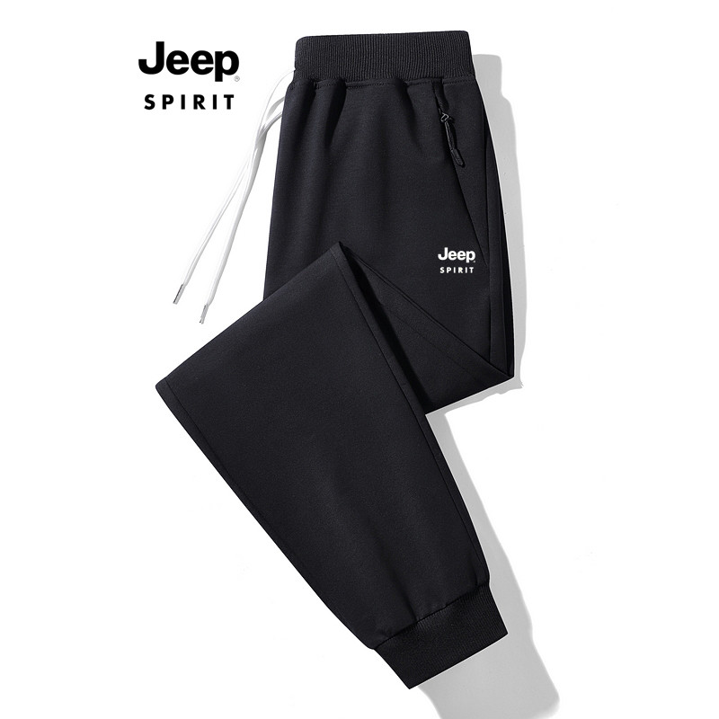 JEEPSPIRIT运动裤长裤男女同款秋冬直筒裤休闲卫裤男士束脚裤子潮