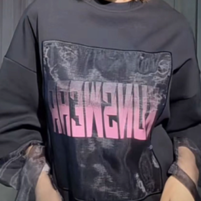 832004020黑色袖子网纱款