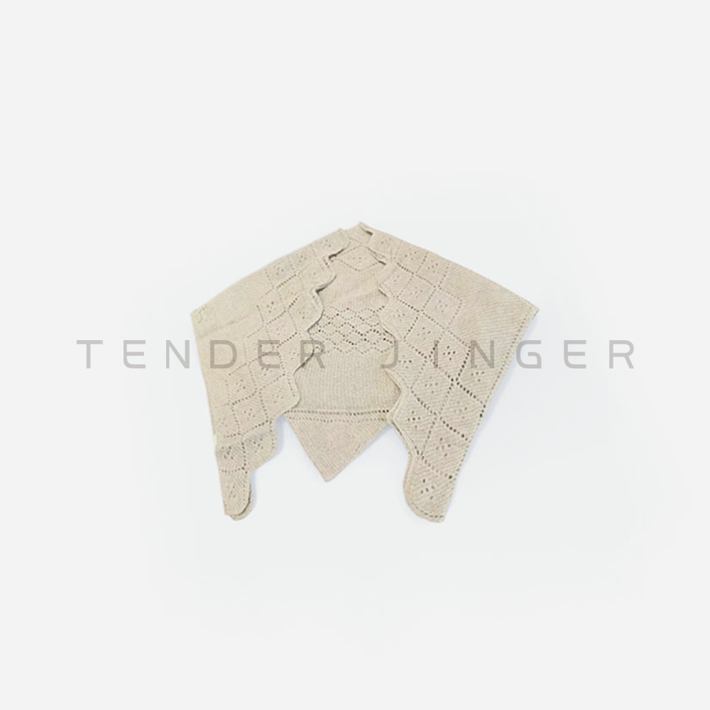 Tender Jinger丨羊绒镂空柔软三角巾披肩WJ55204