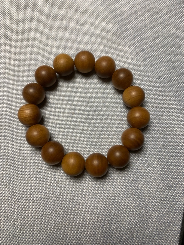 印度迈索尔老山檀香1.5单圈横纹圆珠