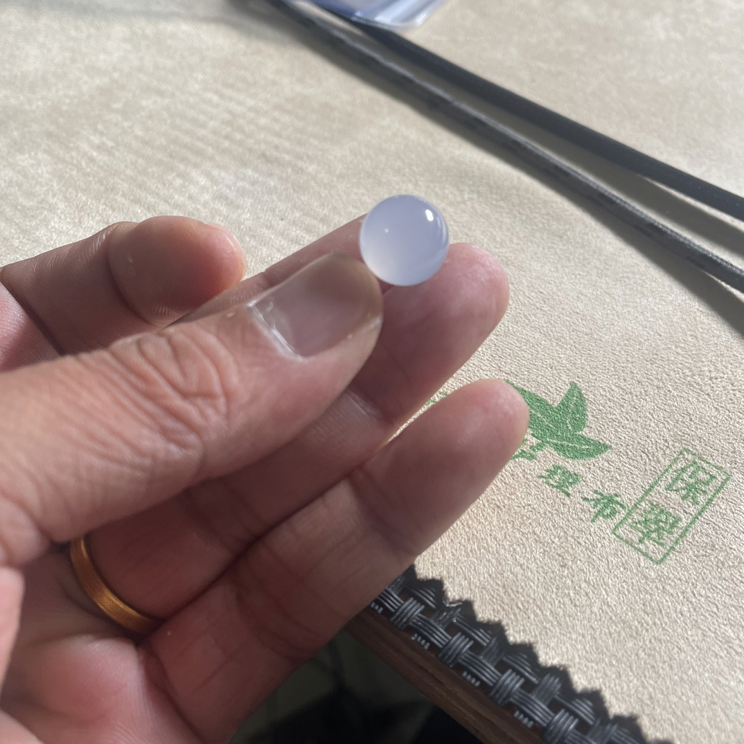 天然缅甸翡翠卡12.2冰紫单珠