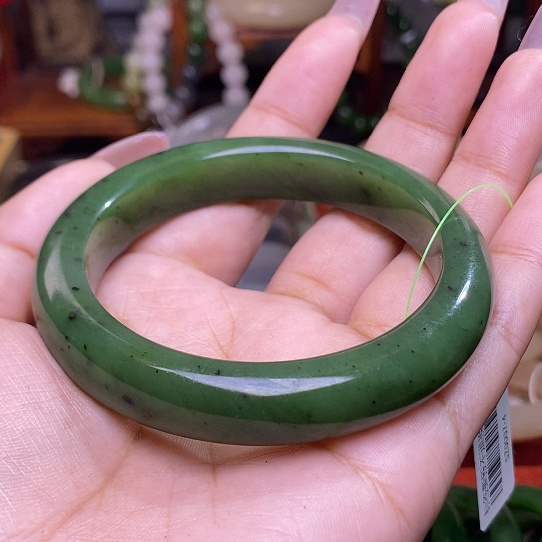 和田玉碧玉手镯58未镶嵌