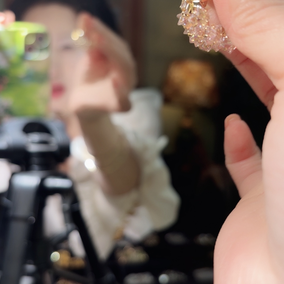 琉璃纯铜合金耳钉