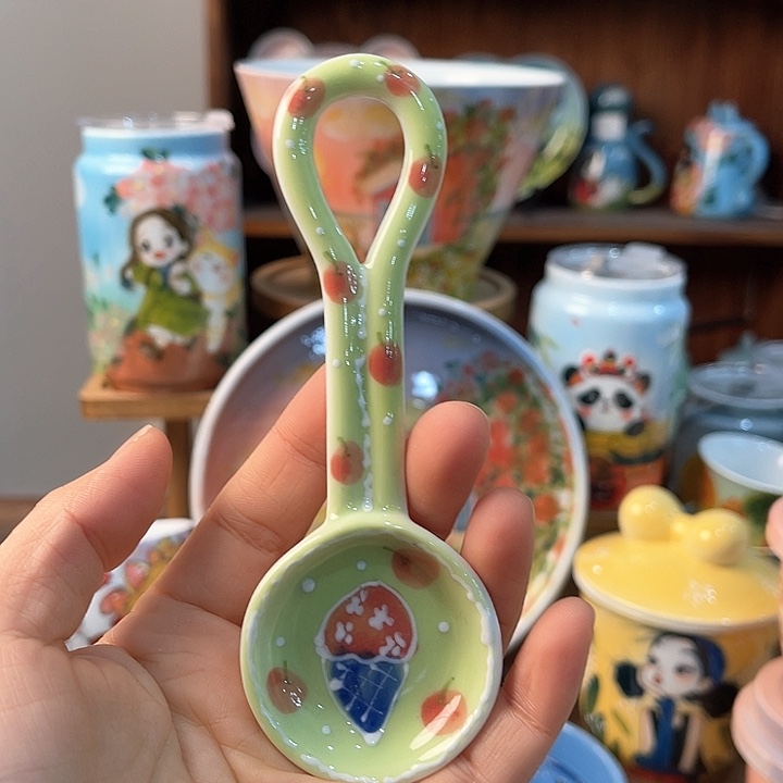 陶景德镇釉下手绘陶瓷 