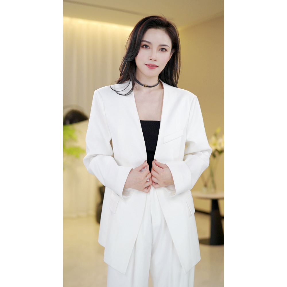 假两件西装秋新品垫肩外套A387