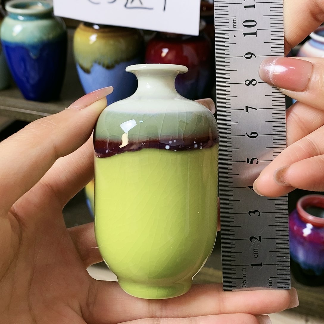 摆件景德镇高温陶瓷小花瓶