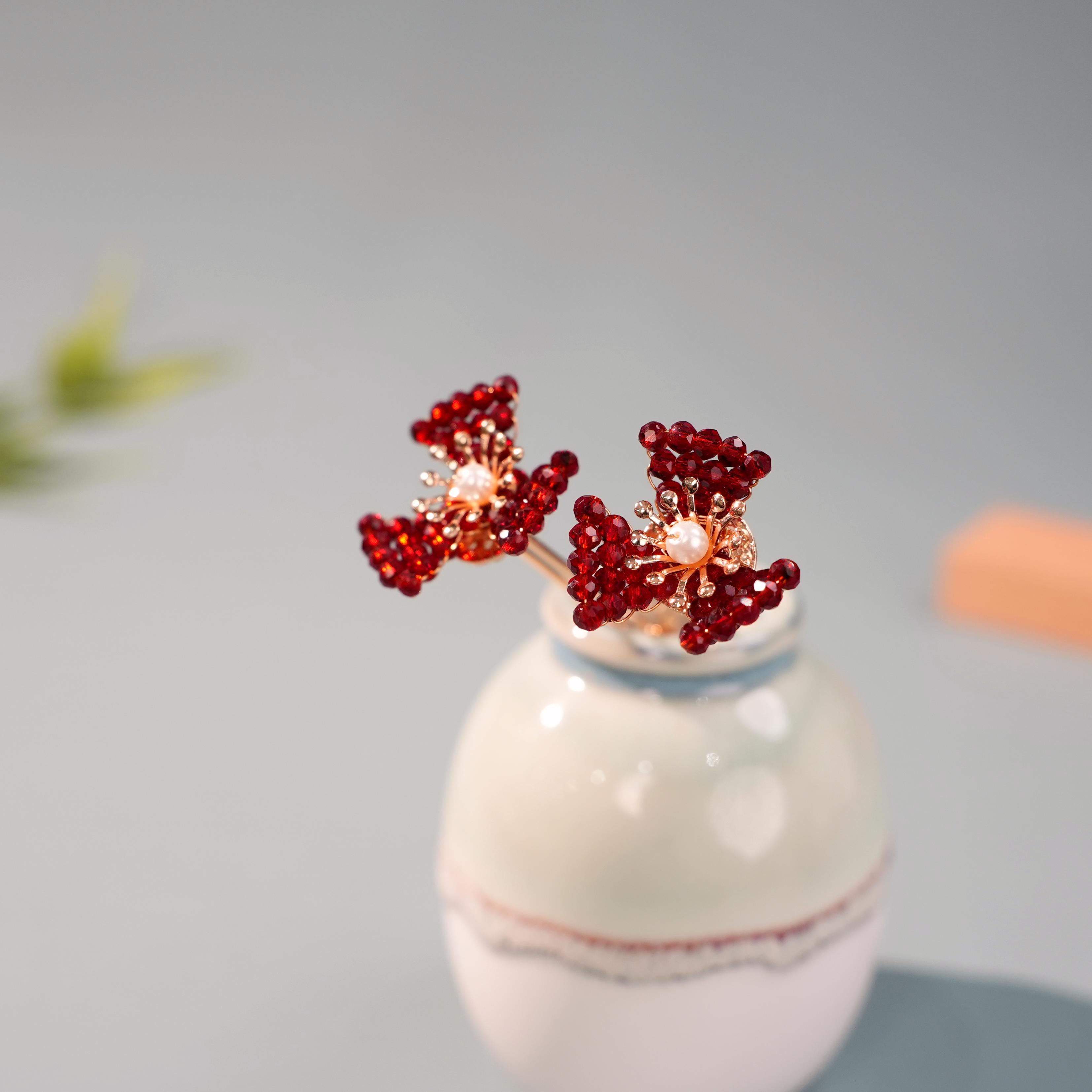 古悦倾城【红焰小钗】古风汉服发饰