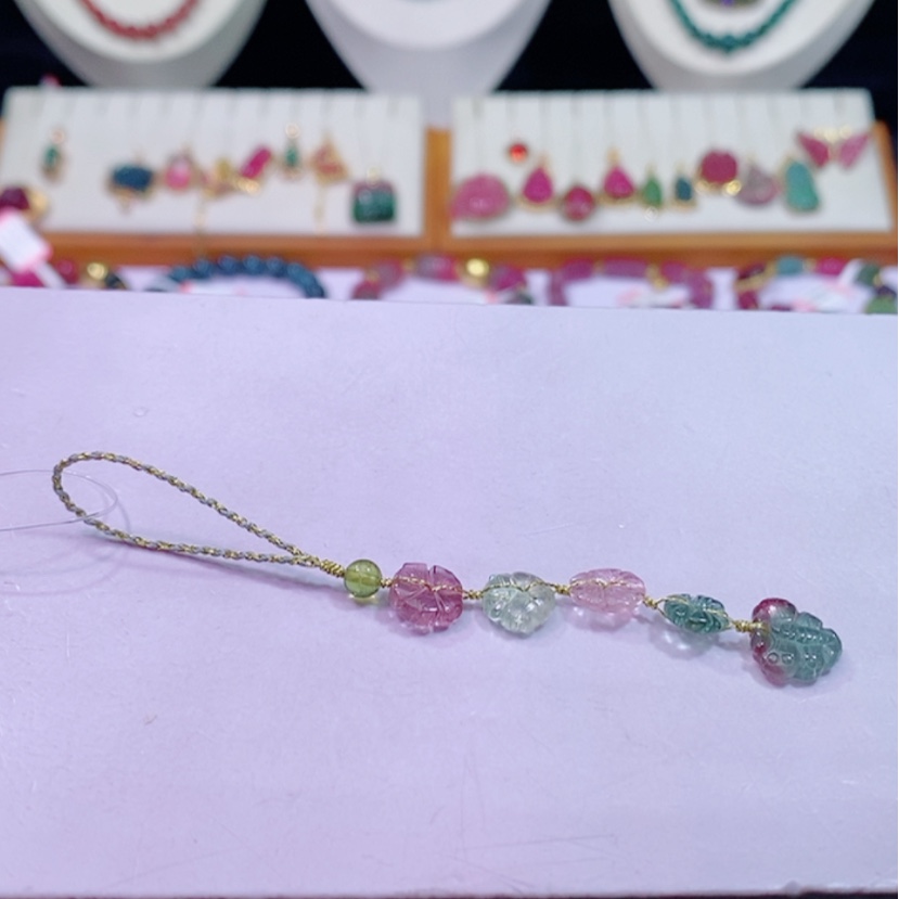 【闪购商品】碧玺手机挂件未镶嵌碧玺手机挂件