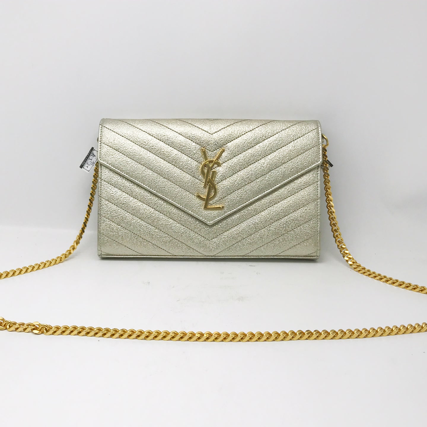 95新 YSL/圣罗兰 洋诚二手 圣罗兰金色信封包