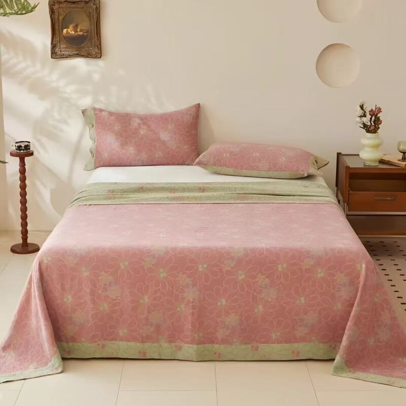 被罩印花紫色双面高端轻奢双层纱被套优肤棉被罩【紫韵】