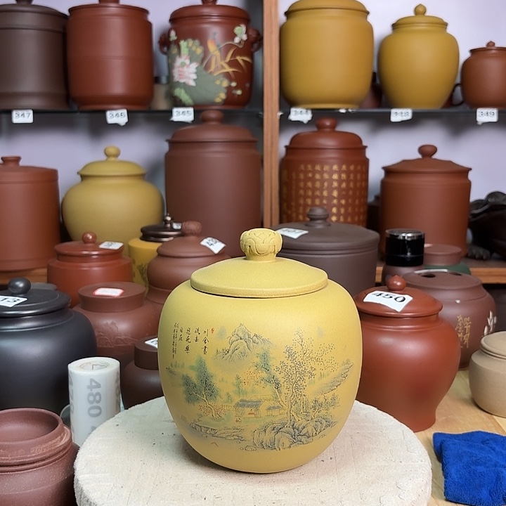 紫砂茶叶罐一斤茶叶罐处理474