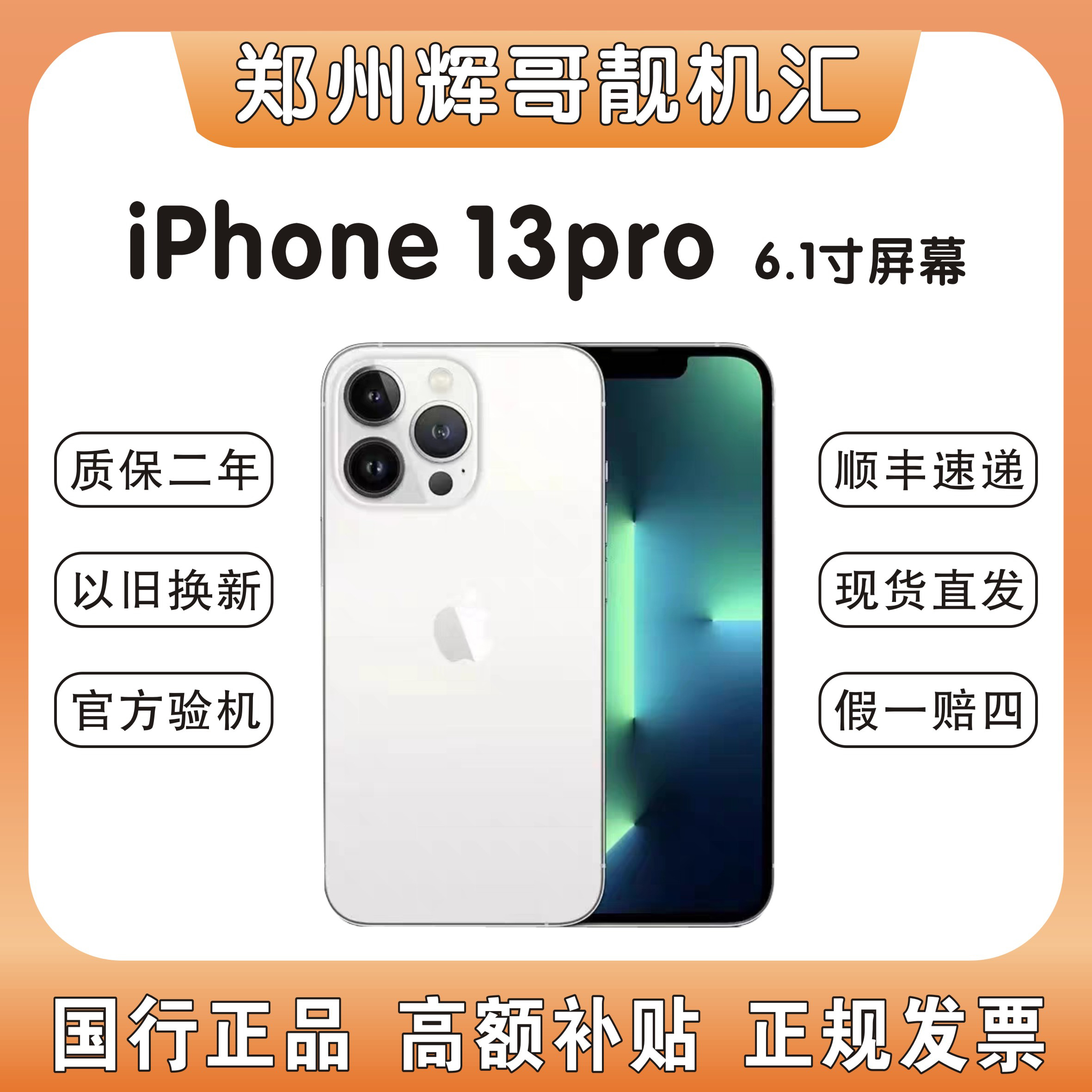 95新 Apple/苹果 苹果13pro国行双卡全网通正品原装机手机