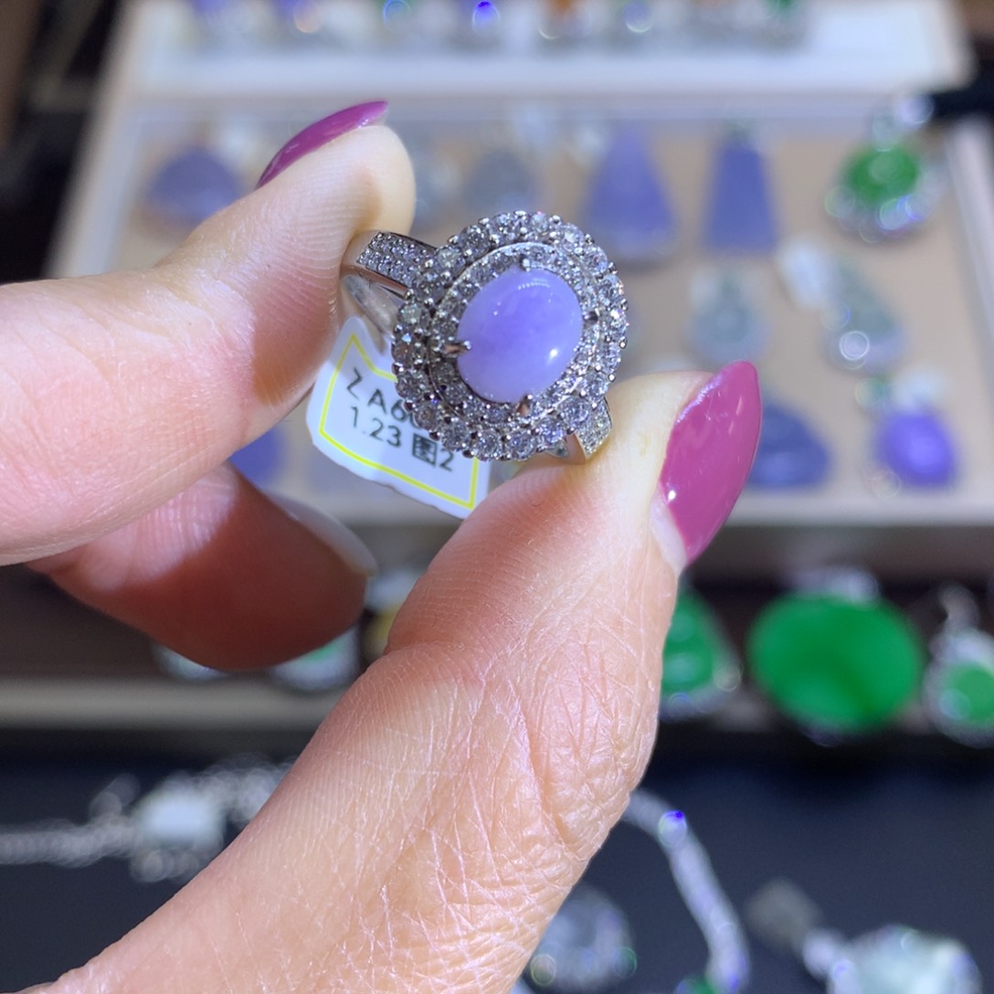 翡翠耳饰银S925镶嵌翡翠