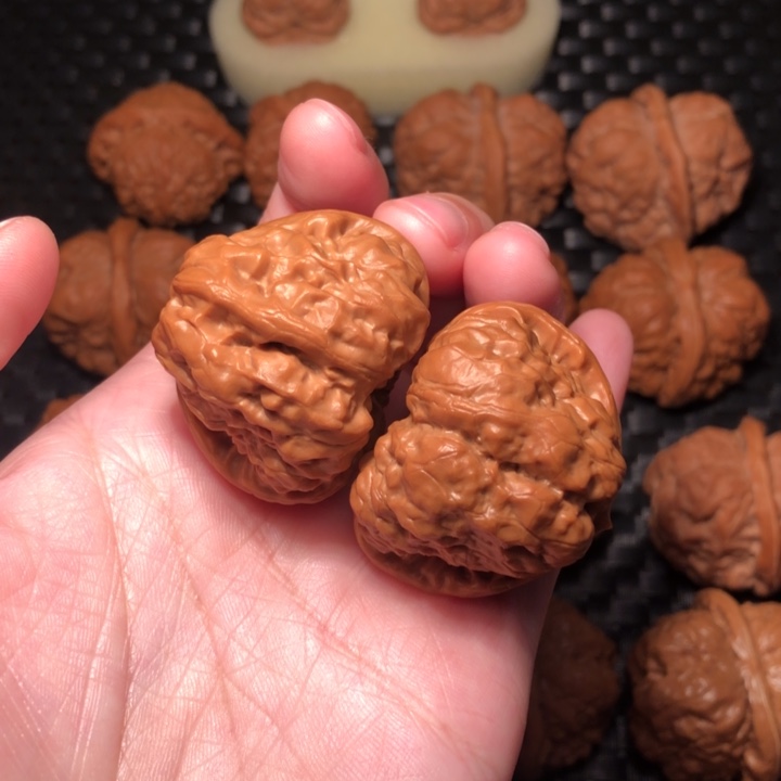 文玩核桃把件四开三角蛙，治愈强迫症40