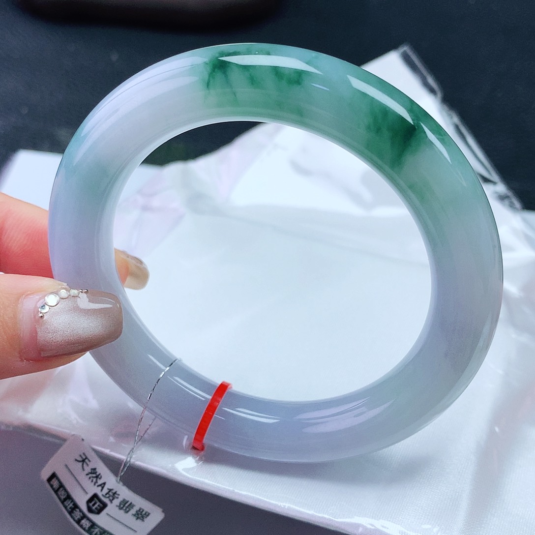 翡翠未镶嵌手镯57胖