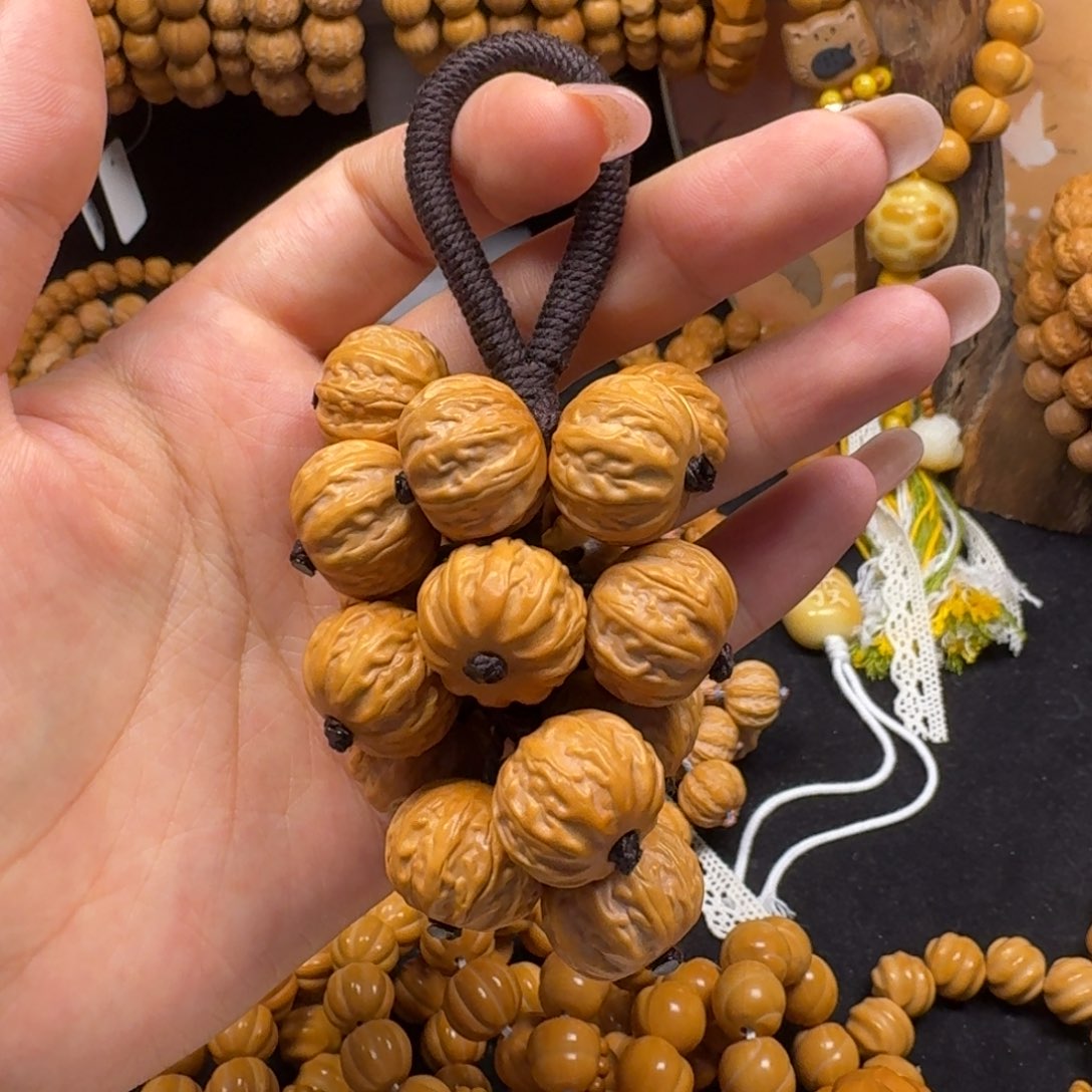 A***a核桃手串/手链大尺寸京八棱葡萄