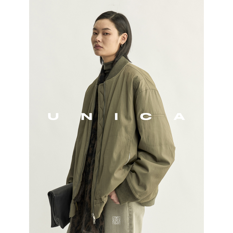 UNICA/高时髦双面穿俄罗斯z貂皮草内里_进口皱感bomber夹克