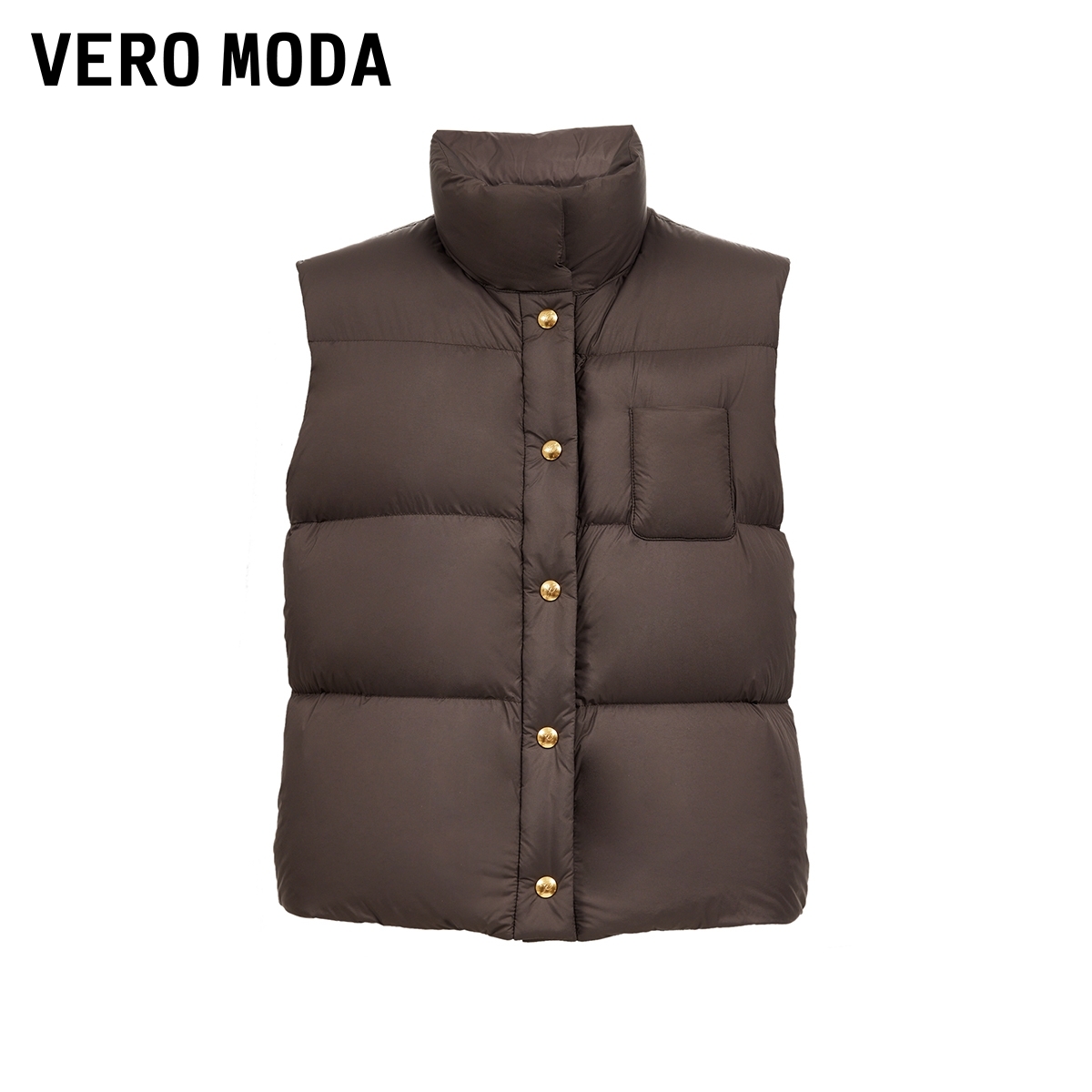 Vero Moda羽绒服2025冬季新款90白鸭绒云朵羽绒马甲通勤显瘦高级