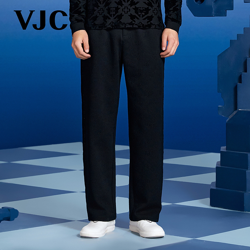 VJC/威杰思2025秋冬新款男装时尚通勤针织休闲裤B24DP3510