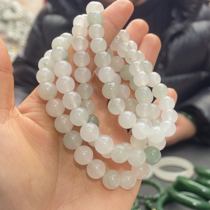 石英质玉未镶嵌手串天山翠手串拍一发一