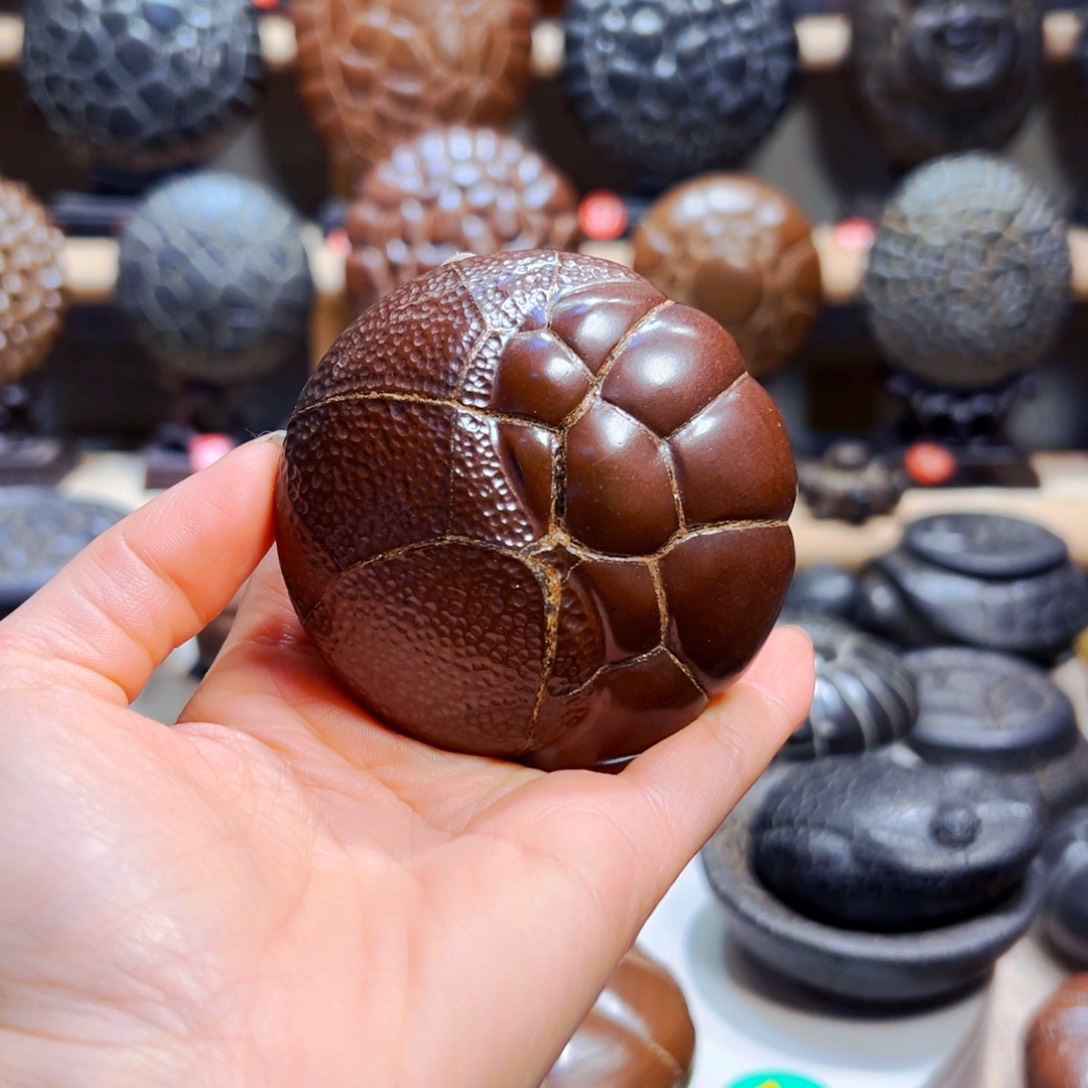 再***人石材湖南龟纹石太极图