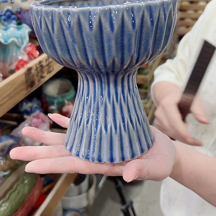 有孔.凑满10元发货多肉陶瓷花盆！