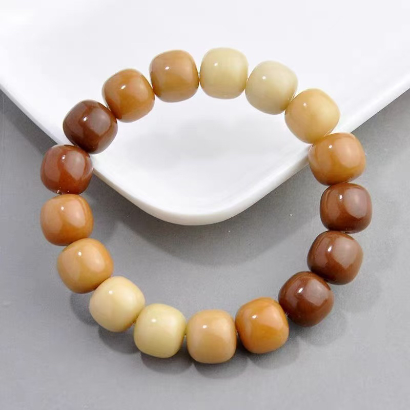 【风化老料】原生态白玉菩提根手串盘玩绕指柔佛珠学生菩提手串