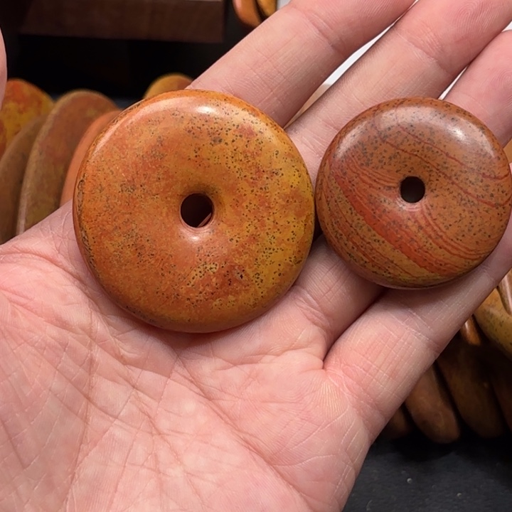 红砭石精品款平安扣