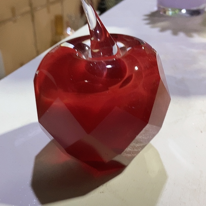 琉璃水晶苹果红色