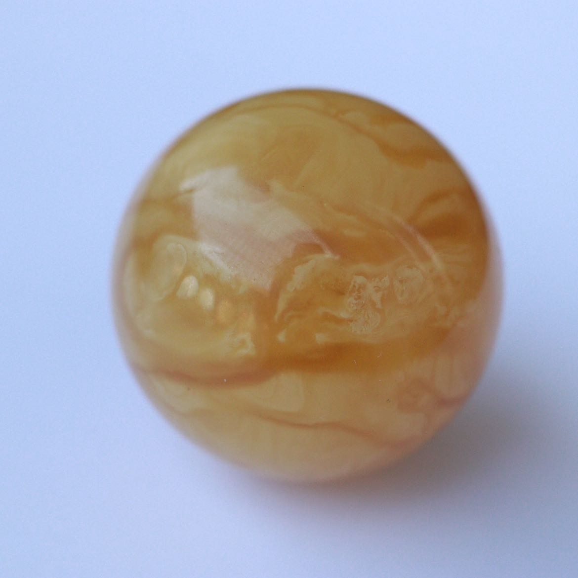 【俄料】31.4mm 溶洞妖花蜜蜡圆珠锁骨珠 360度妖花 17.1