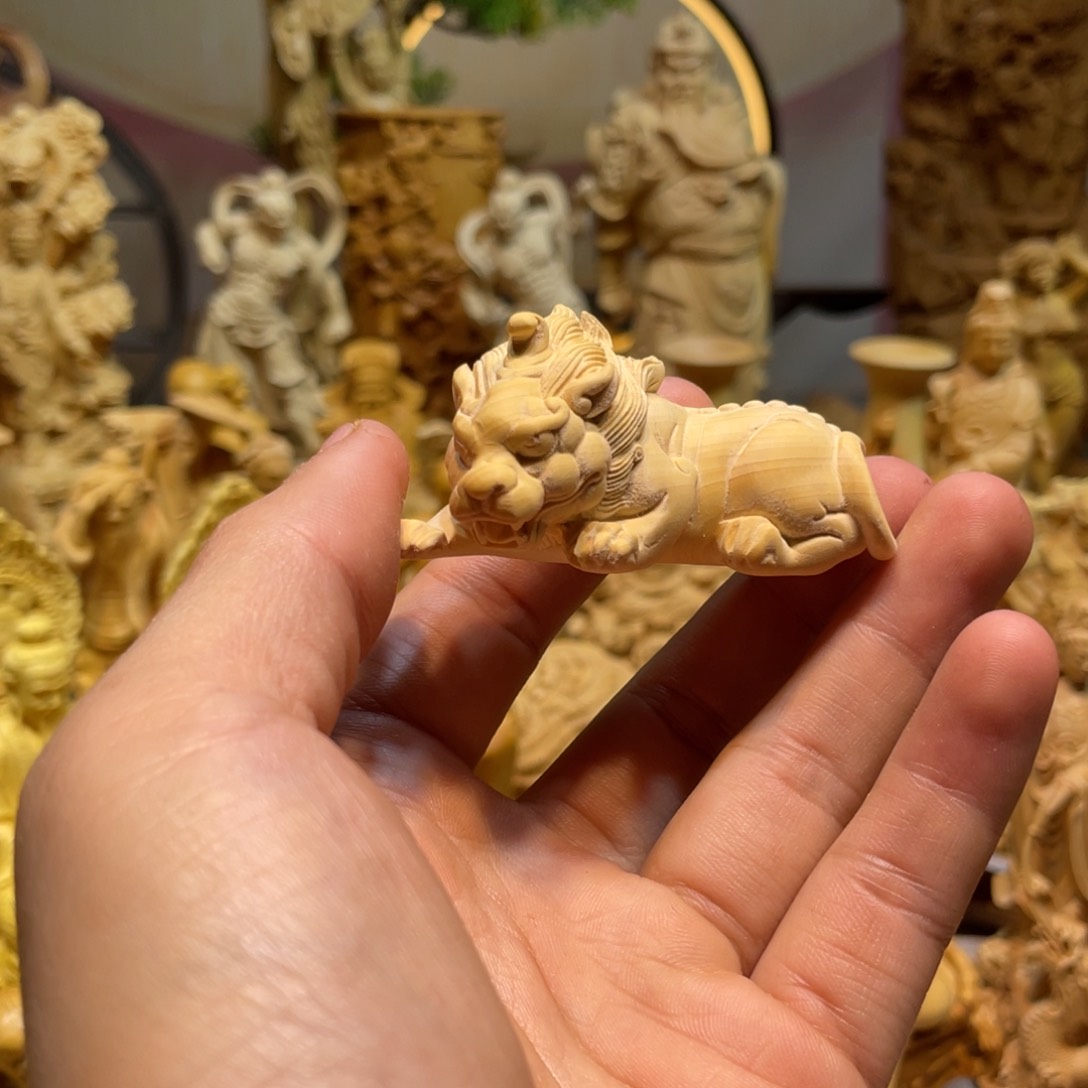 黄杨木黄杨木貔貅小瑕疵