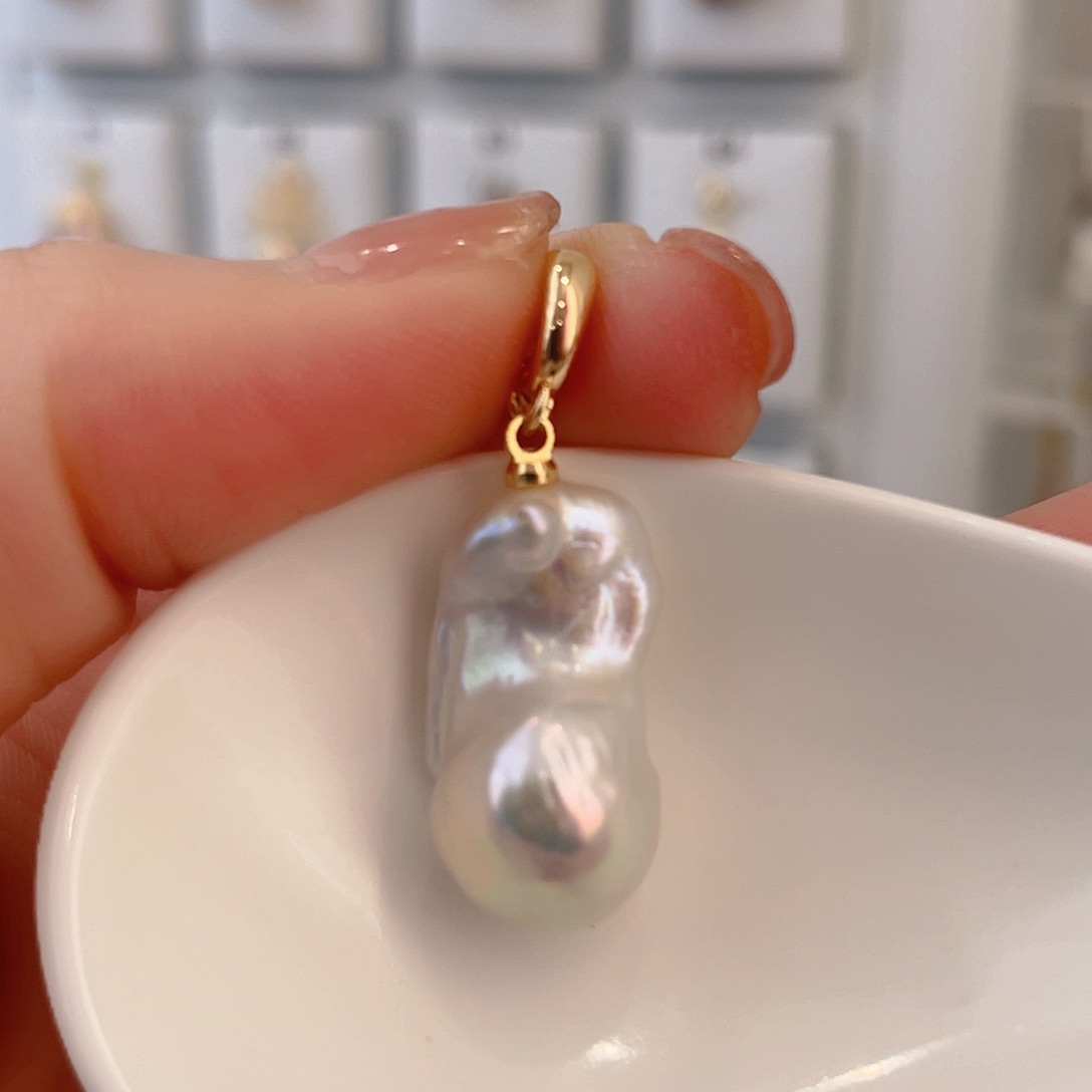 淡水珍珠颈饰银S925镶嵌