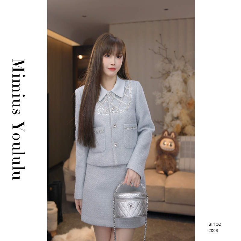 【mimius】&游鹿鹿 2025春夏 小香外套+裙裤 汉服() F12284