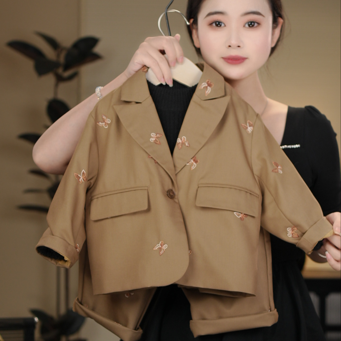 【现货蝴蝶翩翩1】2025春秋款 新品萌娃穿搭男童女童儿童套装25593