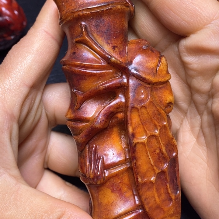 白玉菩提吊坠摆件