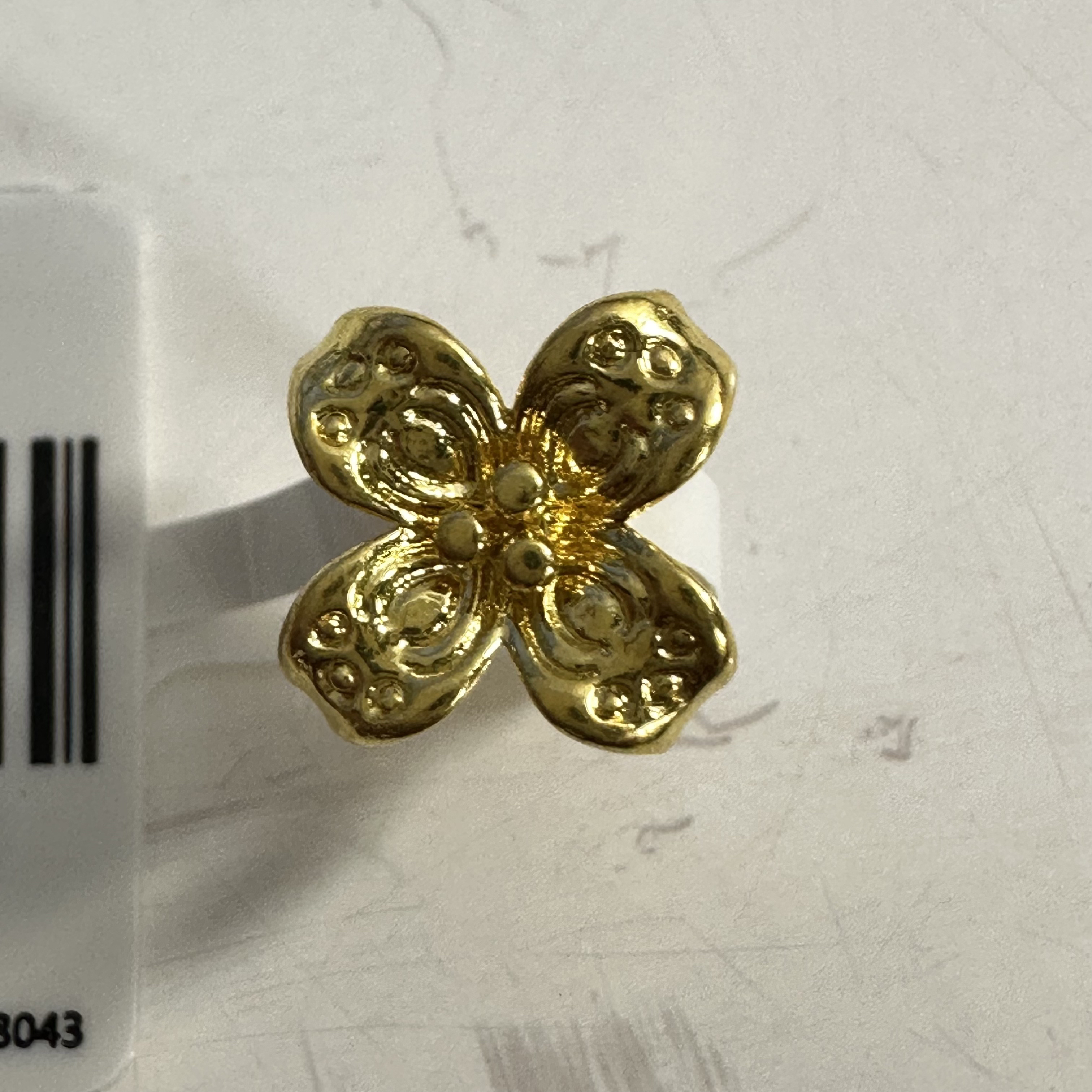 【思思专享】足金999饰品 蝴蝶花配件 0.28 GP