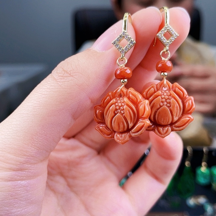 翡翠耳饰未镶嵌饰品