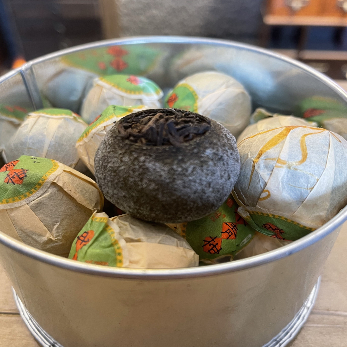 狮人茶社 2016年新会小青柑普八年陈十五年宫廷茶底 样泡免费试喝