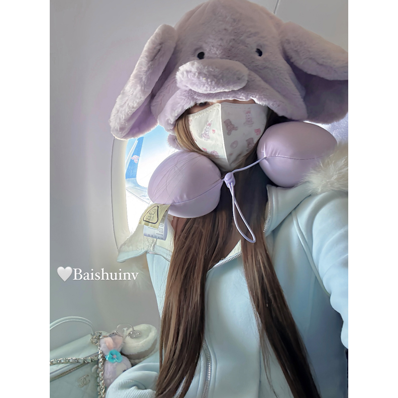 【白水女】 秋冬lulu 可拆卸毛领高克重连帽卫衣女加绒保暖卫衣