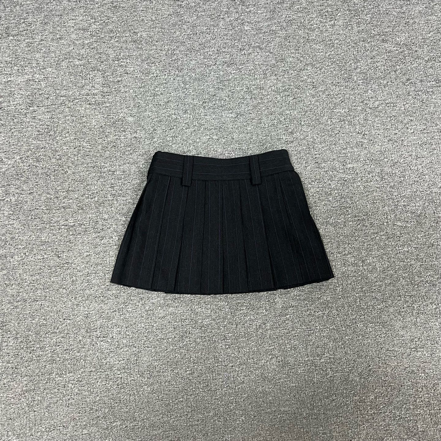 99新 AMIPARIS 缪缪 黑色 字母logo 百褶裙 半身裙 38码 99新