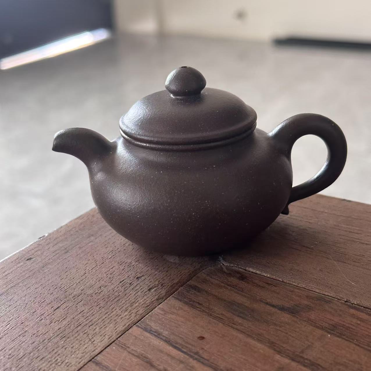 松泉茶器 | 仿古天青泥110ml紫砂壶 trj057